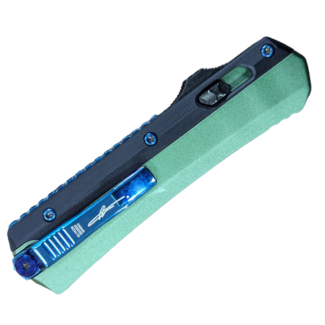 Нож Microtech фронтальный выкидной Green/Black