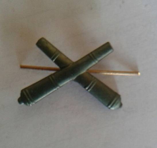 Эмблема петлица Артиллерии Тип 2 зелёная