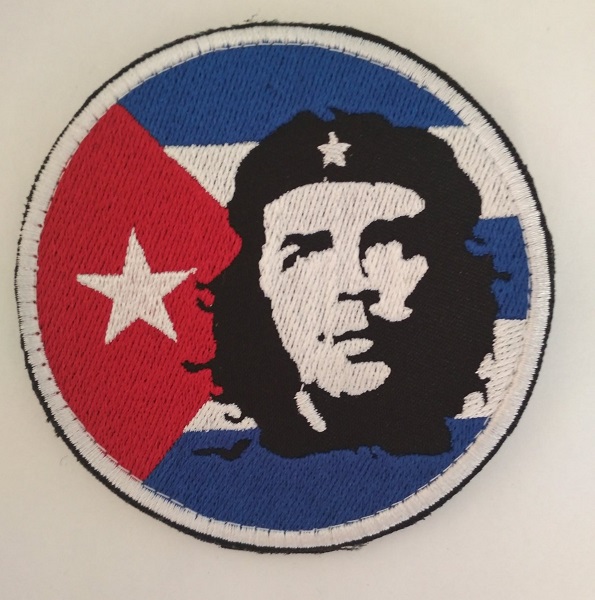 Шеврон "Че Гевара". Портрет Че на фоне флага Кубы. Вышитый, на липучке