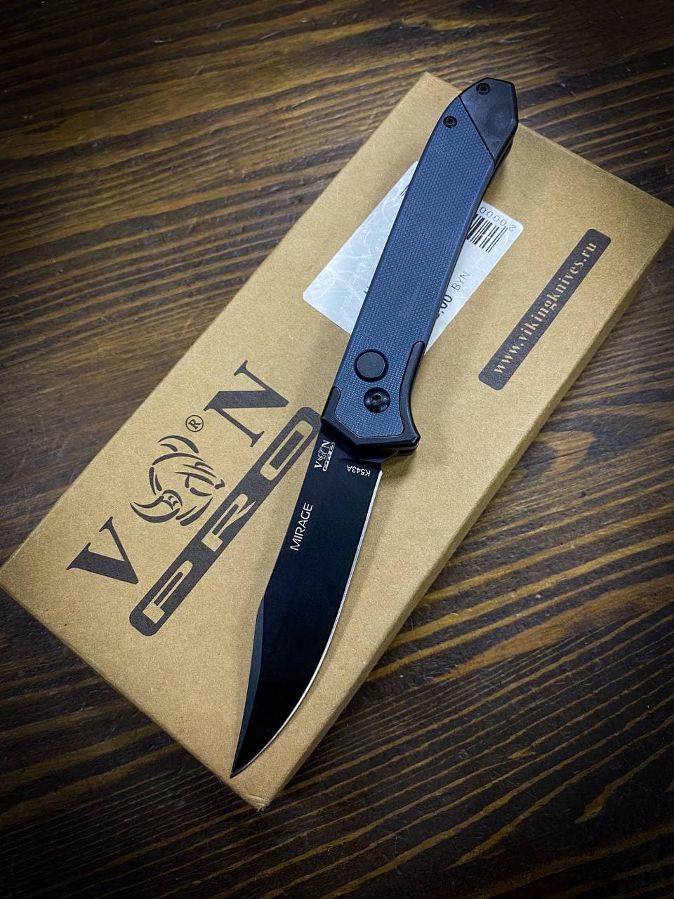 Нож складной VN PRO Mirage чёрно-серый (K543A)