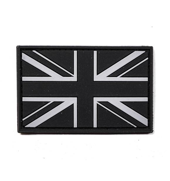 Нашивка PVC/ПВХ с велкро "Флаг Великобритании" BLACK 80х50мм