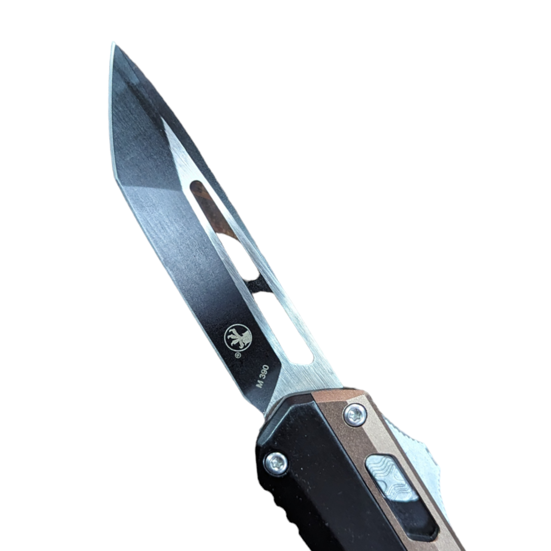Нож Microtech танто фронтальный выкидной Brown/Black