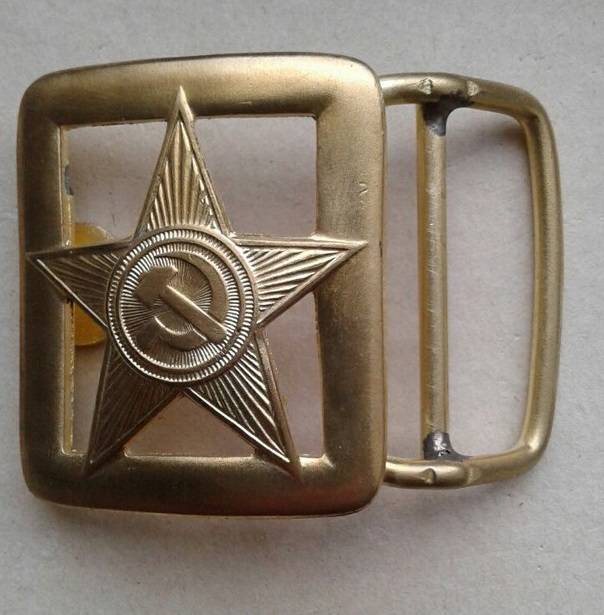 Бляха на ремень Звезда СССР золото