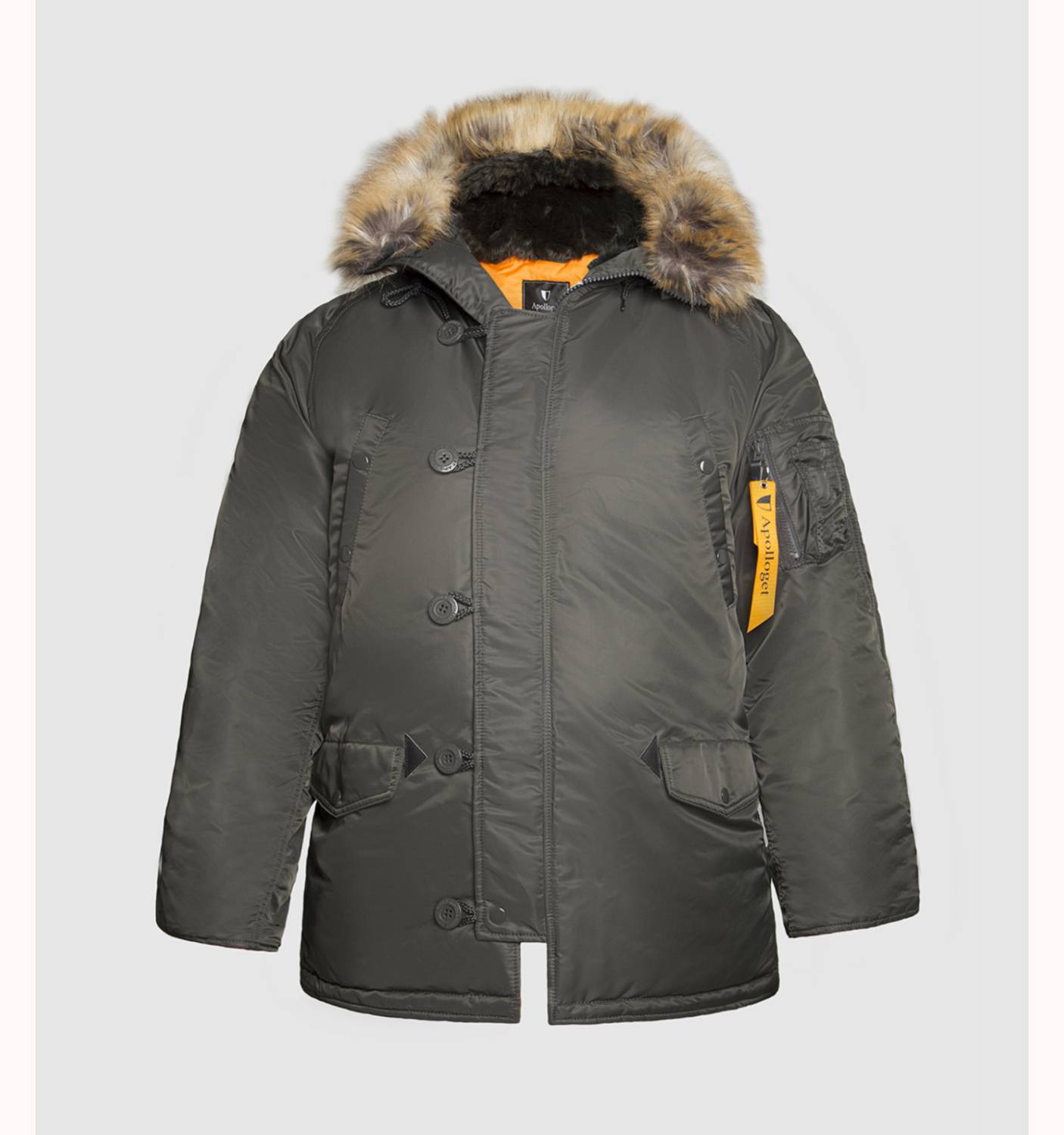 Куртка зимняя мужская Apolloget HUSKY REGULAR BELUGA/ORANGE