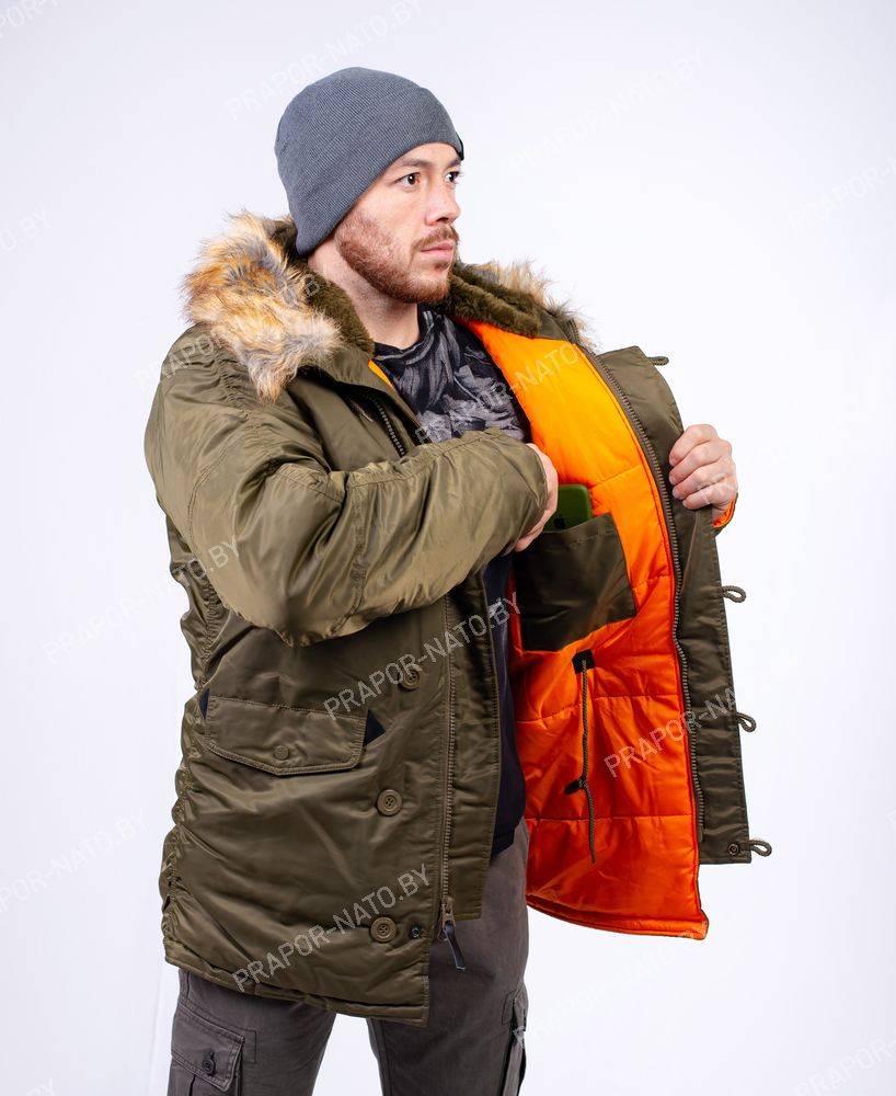 Куртка зимняя мужская Apolloget HUSKY CAPERS ORANGE