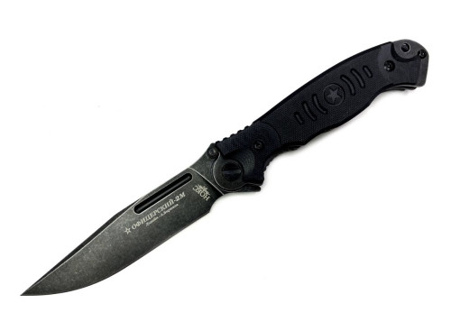 Нож складной НОКС Офицерский-2М AUS8 Чёрный (320-589404)